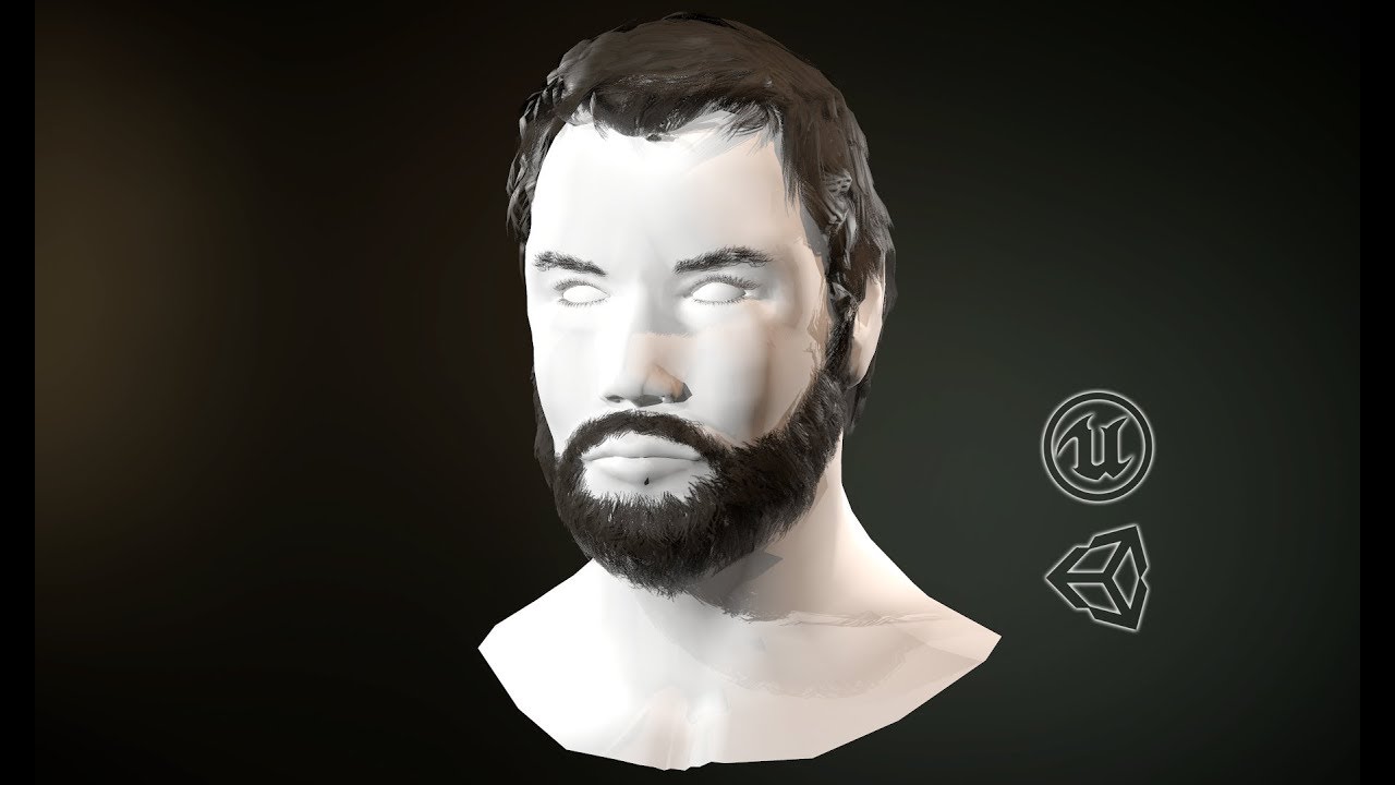 Hair and Beard Cards | 3D Model | Game ready | CG StudioX - YouTube