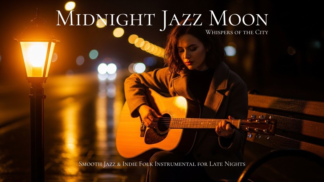 Whispers of the City – Smooth Jazz & Indie Folk Instrumental for Late Nights | MidnightJazzMoon