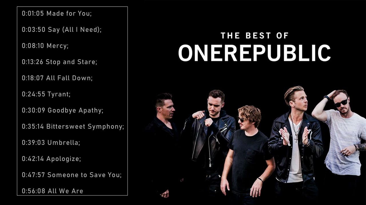 OneRepublic Top SOngs - OneRepublic Top Hits - OneRepublic Full ALbum