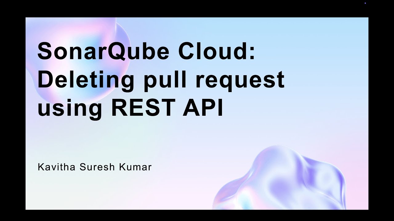SonarQube Cloud: удаление запроса на извлечение с помощью REST API