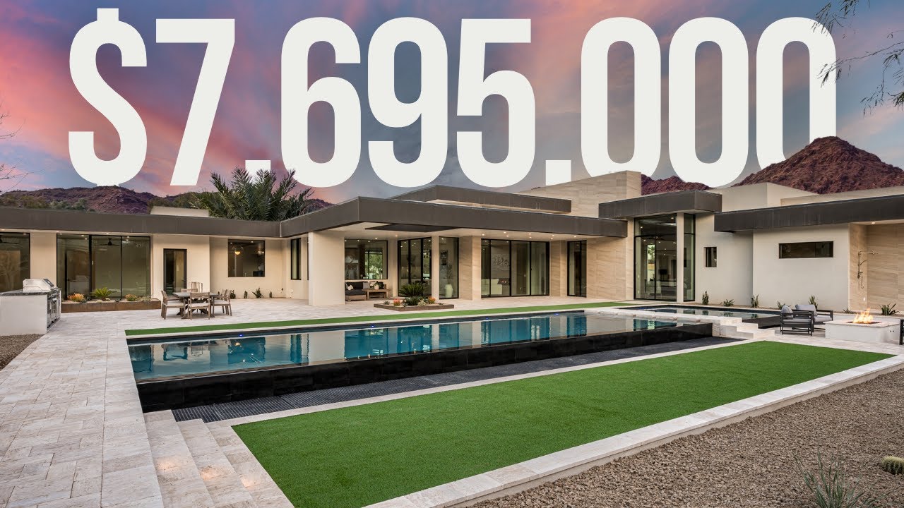 TOUR A 7,695,000 New Construction Luxury Home Paradise Valley Real