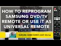 How to Reprogram Samsung DVD/TV Remote for Universal Use – Troubleshooting Guide