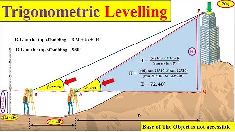 trigonometric leveling example