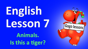 English Lesson 7 - Learn Zoo Animals for kids. Question Grammar. That This Song.