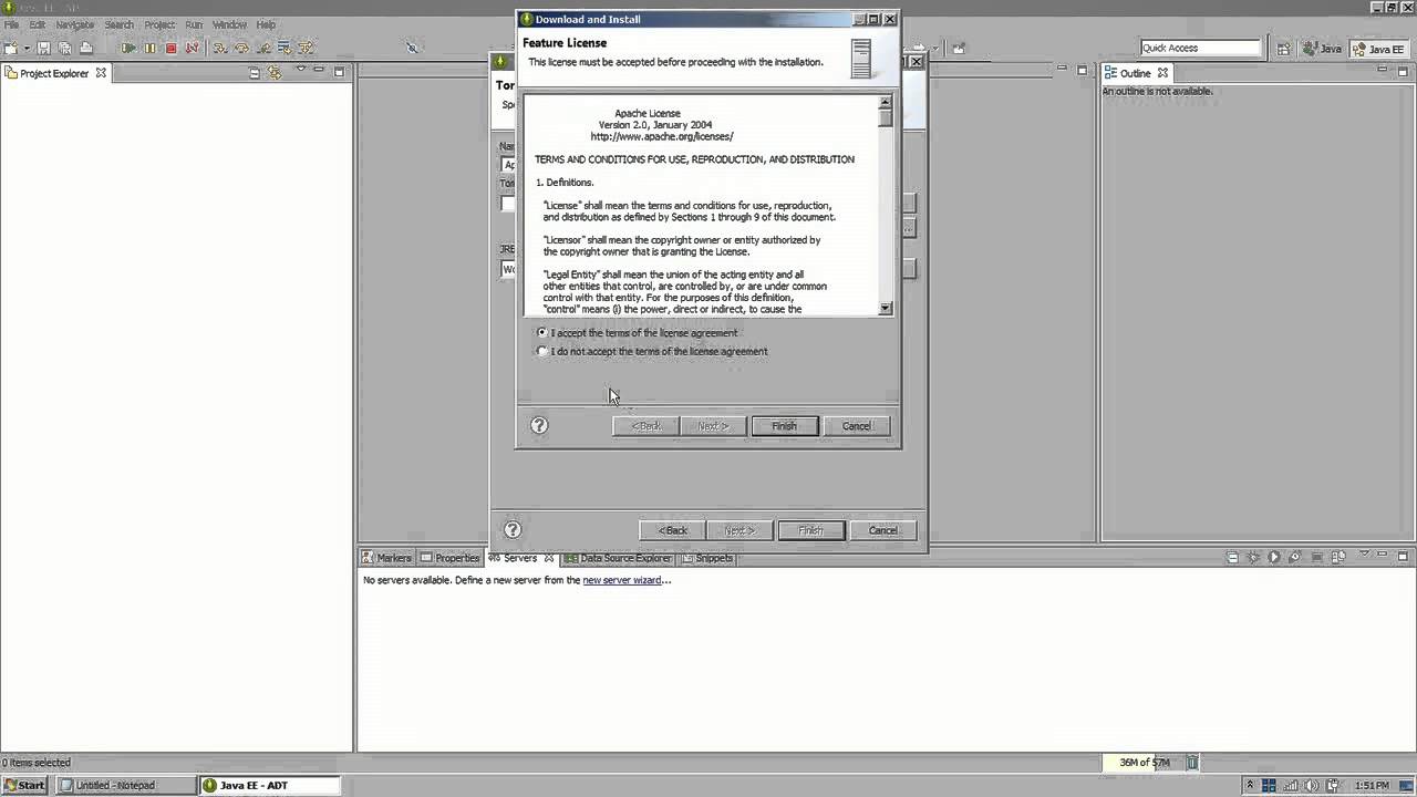 Install Apache Tomcat from Eclipse - YouTube