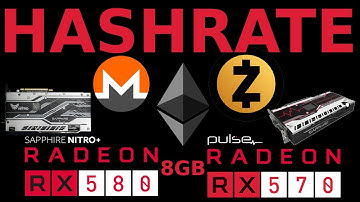 Hashrates: Sapphire Pulse RX570 & Nitro+ RX580 8GB AMD Radeon GPU Mining Performance ETH ZEC XMR