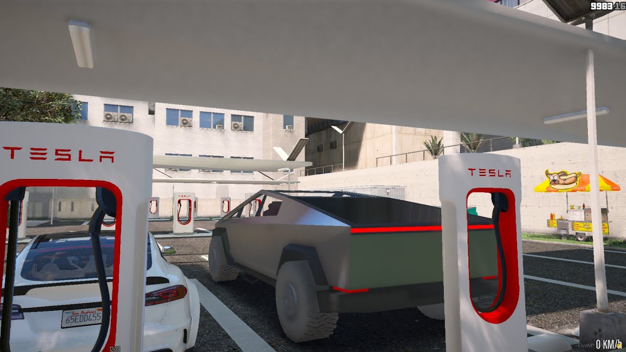 GTA 5 Tesla car mods and CyberTruck Mod oi3 FiveM YouTube