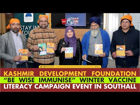 Kashmir Development Foundation Be wise Immunise winter vaccine literacy Campaign event in Southall