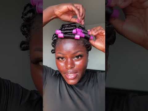 TWO DAY ROLLERSET …jumpscare? #explore #explorepage #fyp #pixie #permrodset #naturalhair #rollerset