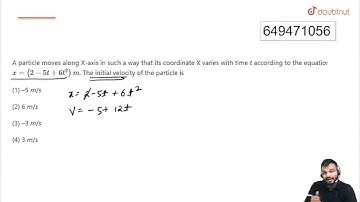 A particle moves along X-axis in such a way that its coordinate X varies with time t according t...