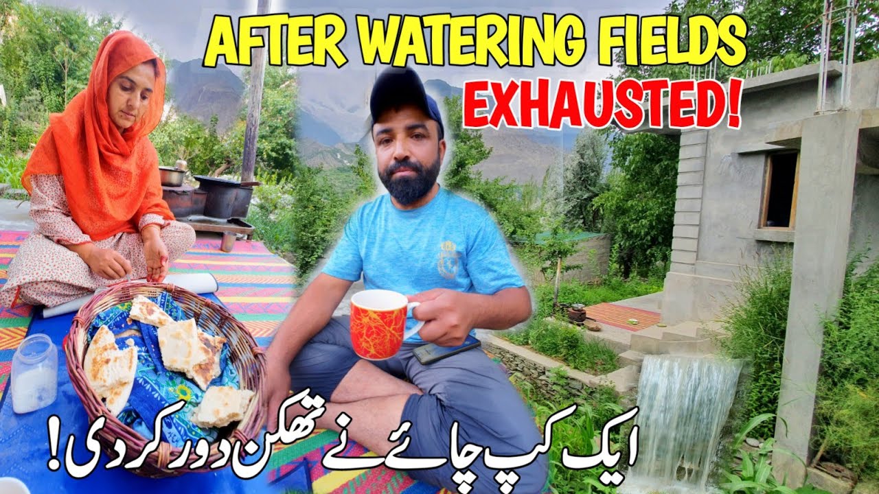 Exhausted After Watering Fields — Watch How Village Tea Brings Us Back to Life! | Village Life Vlog