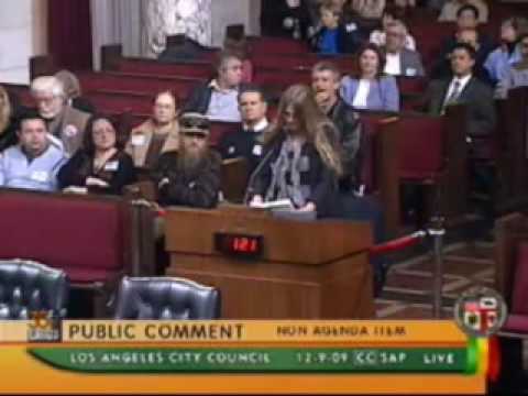 Dec 9, 2009 Los Angeles City Council Meeting, Medical Marijuana Ordinance - Deborah Stevens