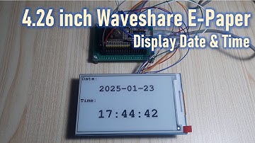 4.26 inch Waveshare E-Paper &  ESP32: Displaying Date, Time, and RFID UID with Fast Screen Updates