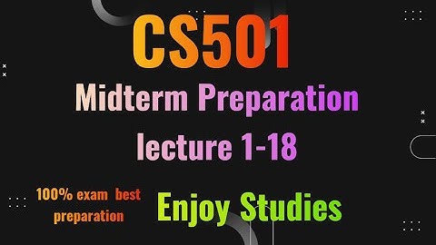 CS501 midterm preparation 2023 || 50+ mcqs || Cover all lectures || Enjoy Studies ||