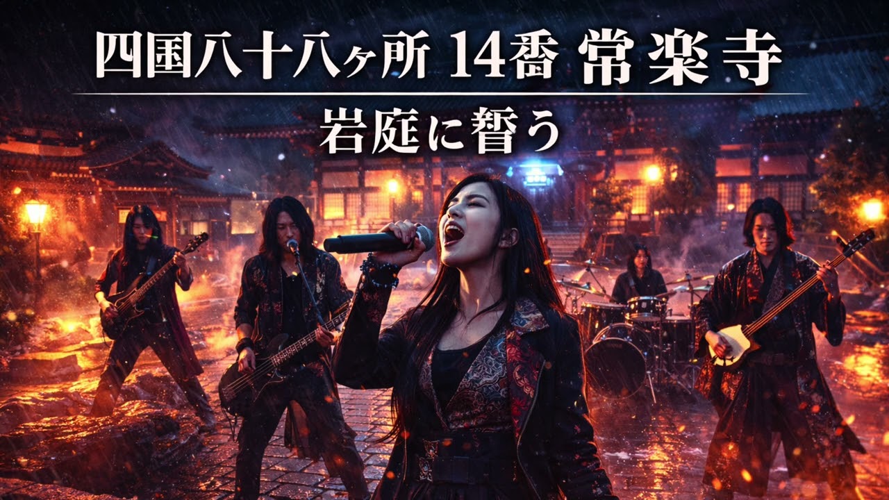 【四国八十八ヶ所巡り和ロック】岩庭に誓う（第14番 常楽寺）