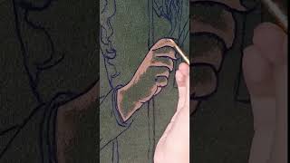 Painting hands on fabric | Skin tone detail | Visual ASMR