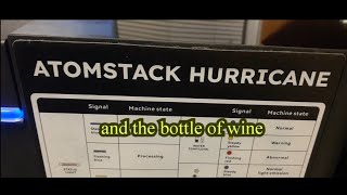 Atomstack Hurricane and the bottle of wine