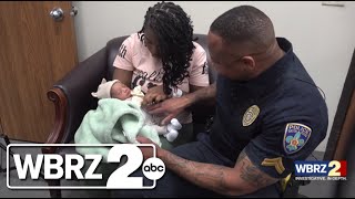 Baton Rouge police officer who delivered baby on side of the road reunited with mother, newborn