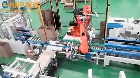 Hennopack customized robotic case packer packing line