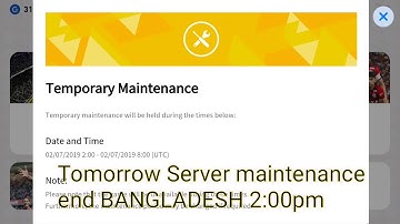 Server maintenance on pes 2019. End Bangladesh time 07/02/19