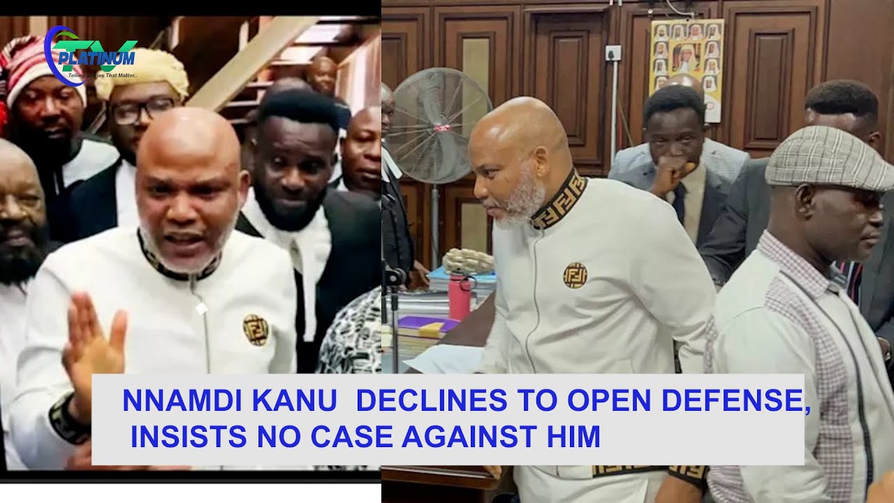 Nnamdi Kanu Declines to Open Defence Insists no Case against him - YouTube
