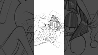 Pomni WILL NOT give up that kiss for free, Jax!! 😏🤭 | FunnyBunny Kiss Comic Dub