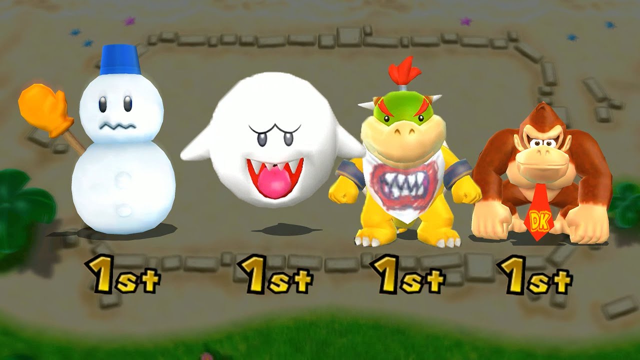 Mario Party 9 Mod - Mr. Blizzard Vs Donkey Kong Vs Chain Chomp Vs Mario