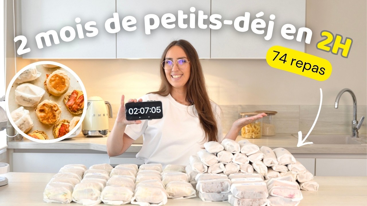 74 PETITS-DÉJEUNERS PRÊTS EN 2H (meal prep pour 2 mois)