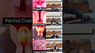 Stop Period Pain with These Easy Stretches! 🩸✨#shorts#pcos#yoga#ytshorts#viral#wellness#viralvideo