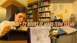 Surviving MBBS TERM exams *with no sleep*😪📚☕️ft.back to back exams #trending #mbbs #studyvlog
