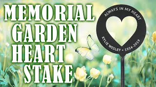 Memorial Garden Stake - In Loving Memory Heart Center