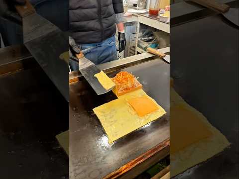 Korean Street Food Master — Giant Egg Blanket Toast on Hot Grill #streerfood #foodie #koreanfood