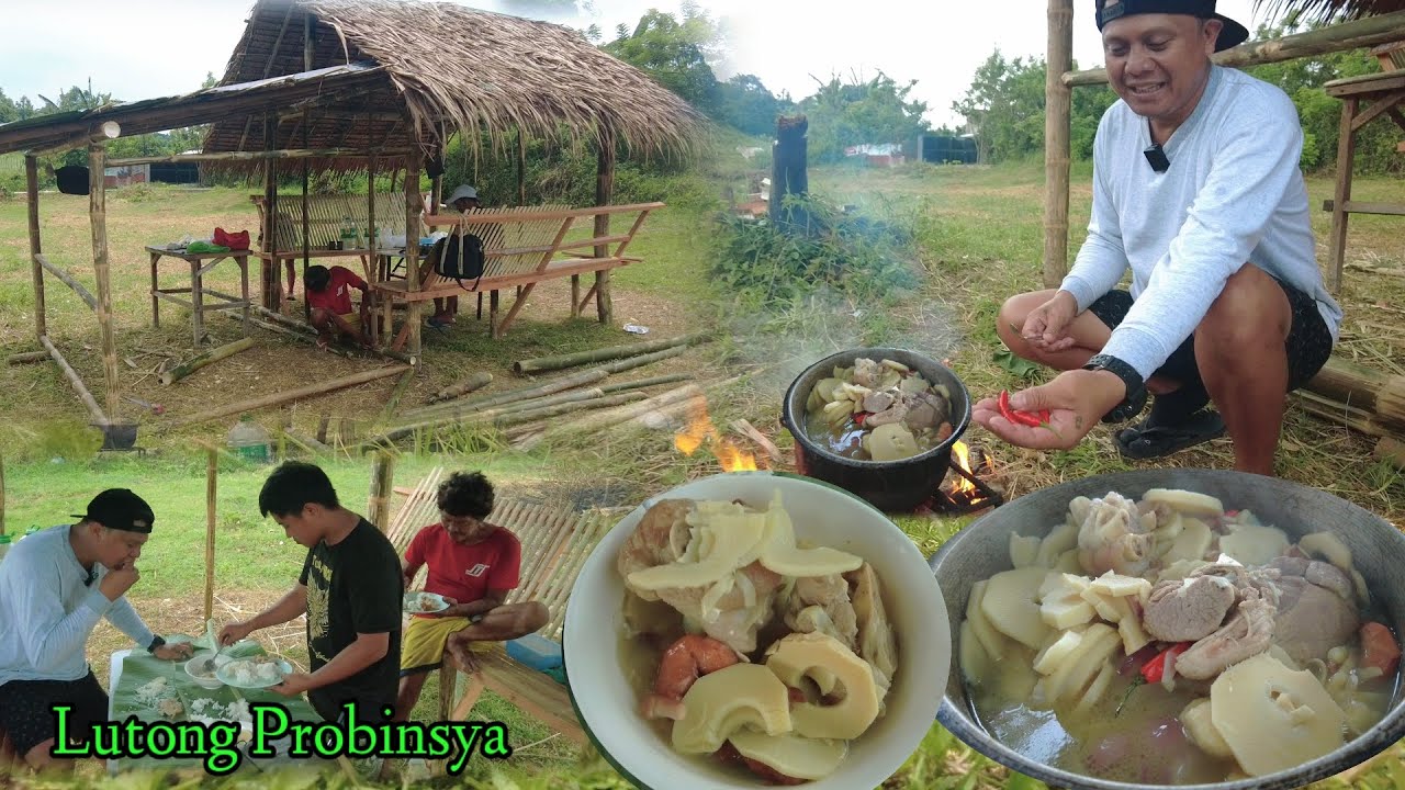 Sinigang na pata at Labong sa Santol, Lutong Probinsya | Update sa pinapagawang Kubo 
