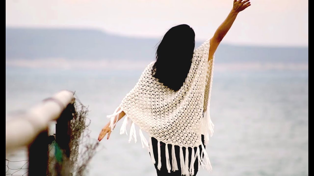 Poncho en punto garbanzo muy fácil!!