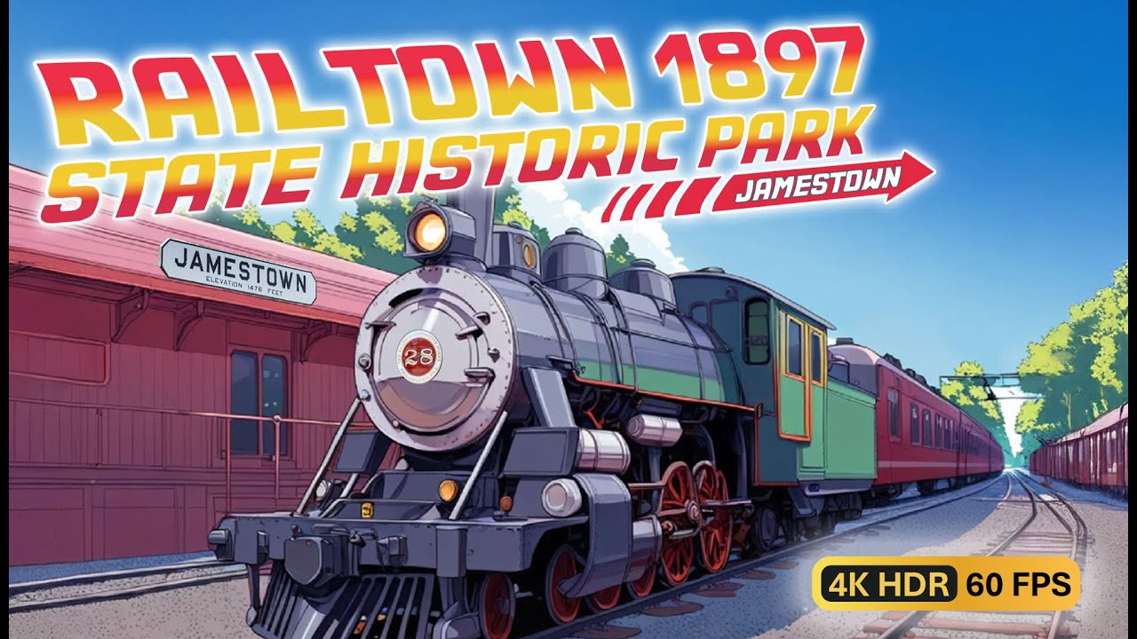 Railtown 1897 State Historic Park, Jamestown | 4K HDR Walk