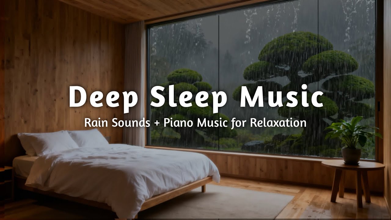 SLEEP INSTANTLY WITH RAIN SOUNDS AND PIANO | RELAXING MUSIC FOR CALM ...