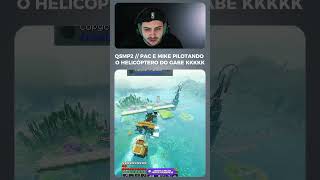 QSMP2 // PAC E MIKE PILOTANDO O HELICÓPTERO DO GABE#gabepeixe #qsmp #minecraft #humor #livestreaming