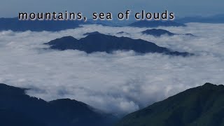 mountains, sea of clouds