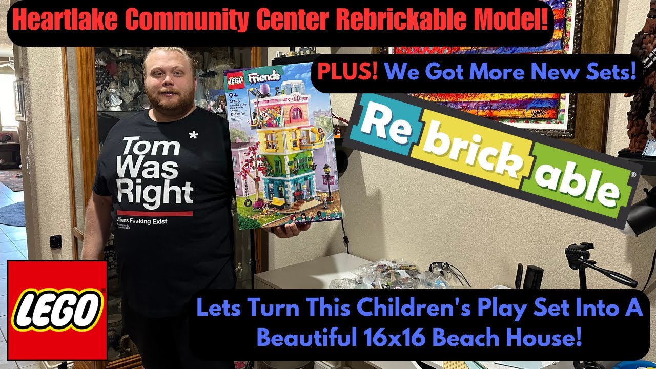 Lego Heartlake Community Center Rebickable Model! (PLUS! New & Used Lego Sets Haul!)