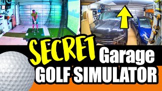 DIY Garage Golf Simulator Without Sacrificing Parking!? 5 Minute Setup.