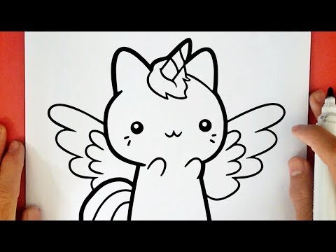 COMO DESENHAR UM GATINHO UNICÓRNIO KAWAII 