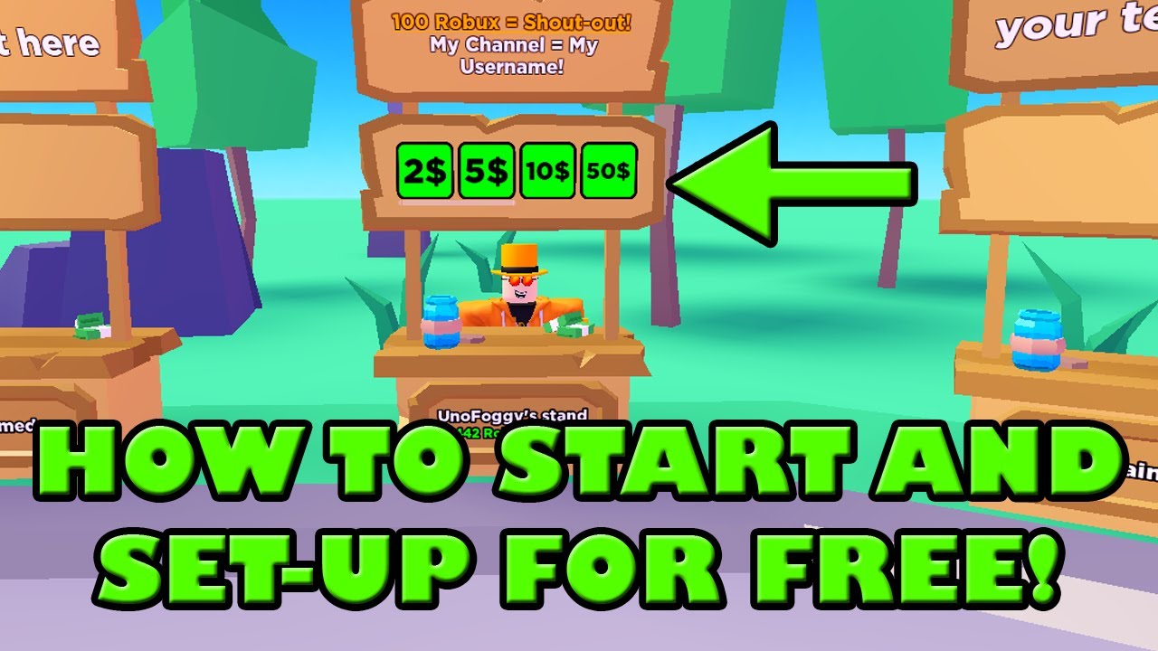 How To Set Up Your Stand For Free Roblox Pls Donate Youtube