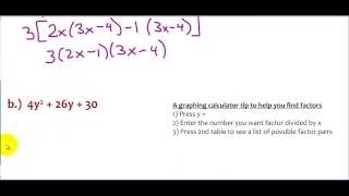 8-6 Example 2 AC Factoring with a GCF
