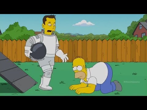 The Simpsons - Homer Meets Elon Musk ✔2017