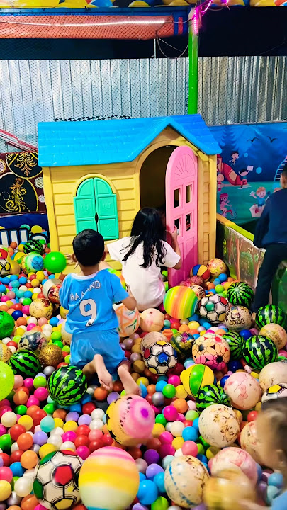 Remove the green spiky ball from the mini house with the pink door, cute and funny #shorts #funny...