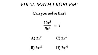 Another Viral Math Problem but with exponents