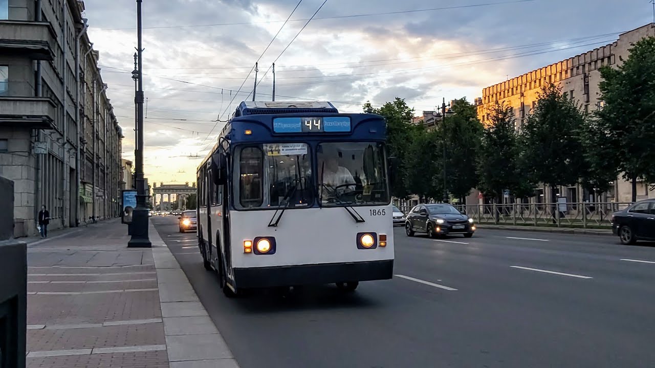 Троллейбус, маршрут №44 МТрЗ-6223 б.1865 (19.07.2022) Санкт-Петербург