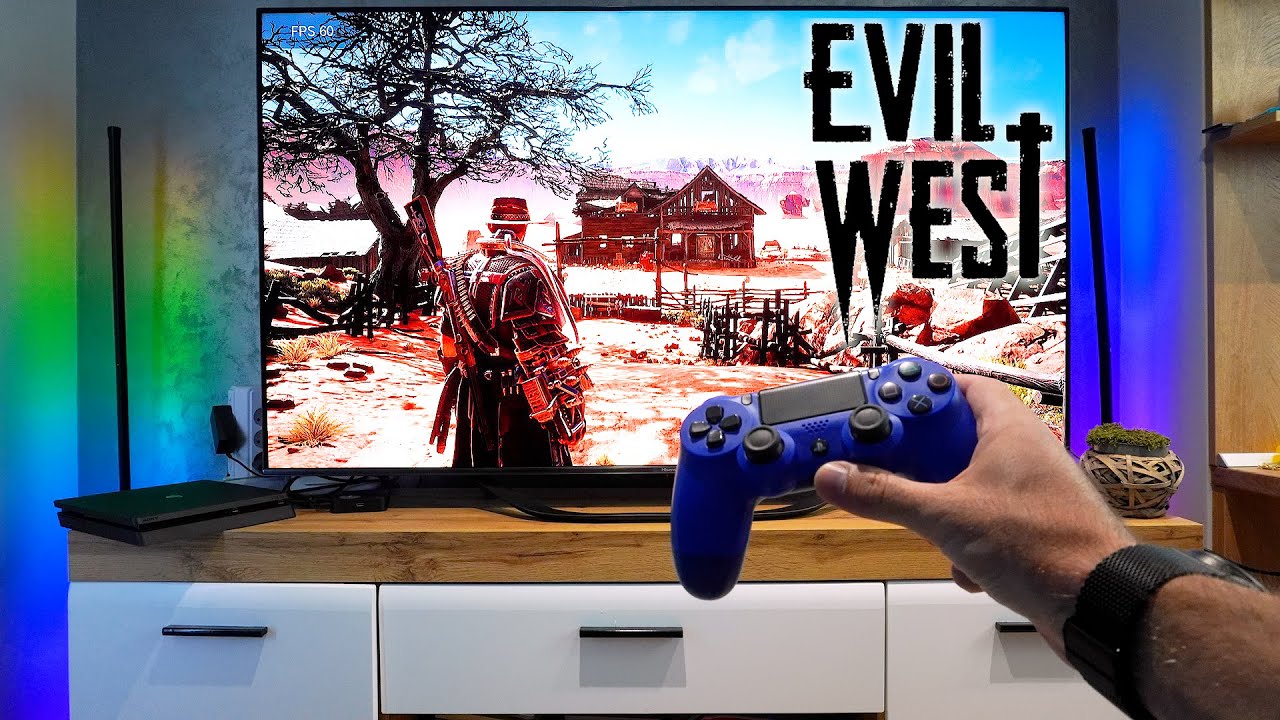 EVIL WEST Looks Amazing On The PS4 Slim | 65" 4K ULED TV |