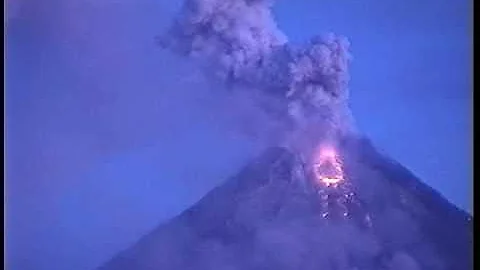 Mayon Volcano Eruptions - Drone