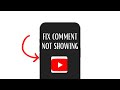 NEW! FIX YOUTUBE COMMENT NOT SHOWING ON SHORTS